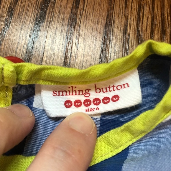 Smiling Button Gingham Dress - Picture 8 of 10